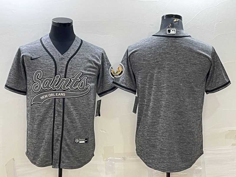 Men's New Orleans Saints Blank Grey With Patch Cool Base Stitched Baseball Jersey,We sell and wholesale Men's New Orleans Saints Blank Grey With Patch Cool Base Stitched Baseball Jersey on line form chian!